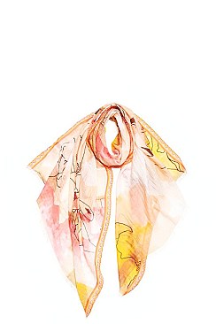 Water Colored Drawing Scarf