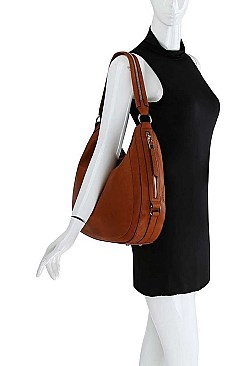 SIDE ZIPPER HOBO BAG