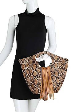 2IN1 PYTHON SKIN TASSEL SATCHEL BAG