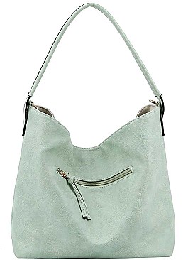 2 IN 1 REVERSIBLE TRENDY SATCHEL WITH LONG STRAP