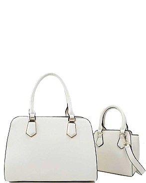 STYLISH SMOOTH TEXTURED 2in1 SATCHEL SET JYL-1263