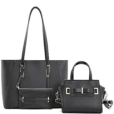 3 IN 1 SMOOTH FASHION TOTE BAG AND CLUTCH SET