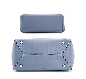 3 IN 1 FASHION ROUNDED DESIGN TOTE BAG WITH MINI BAG AND CLUTCH SET