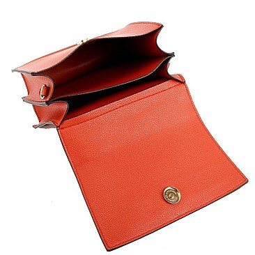 MEDIUM TASSEL ACCENT FLAP SATCHEL
