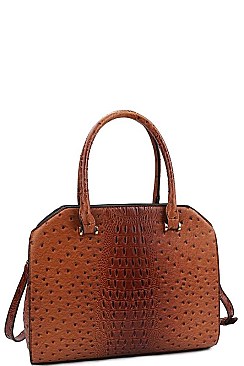 2IN1 FASHION CROCO PATTERN TOTE BAG WITH MATCHING WALLET
