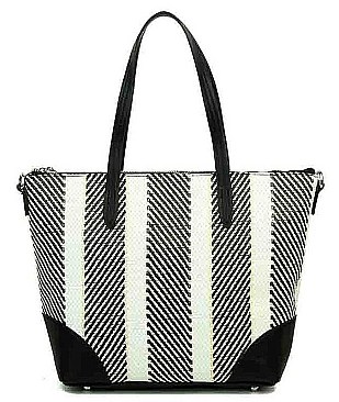 FASHION DURABLE WOVEN FABRIC SHOPPER BAG