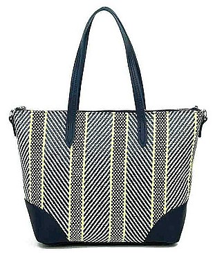 FASHION DURABLE WOVEN FABRIC SHOPPER BAG
