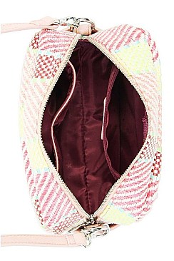 MULTI TONE PATTERN CUTE CROSSBODY BAG