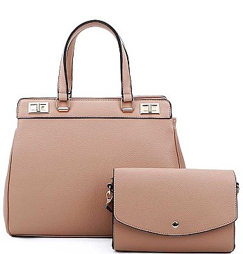 2IN1 STYLISH SATCHEL WITH CROSSBODY SET