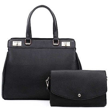 2IN1 STYLISH SATCHEL WITH CROSSBODY SET