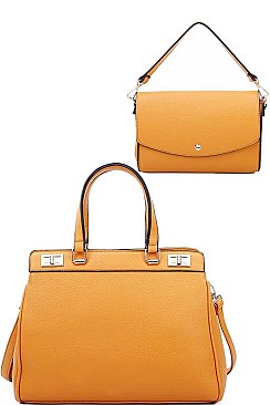 2IN1 STYLISH SATCHEL WITH CROSSBODY SET