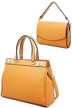 STYLISH 2 IN 1 SATCHEL WITH CROSSBODY SET