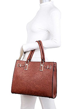 2 IN 1 CLOVER ENGRAVED TOTE AND BACKPACK