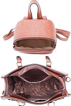2 IN 1 CLOVER ENGRAVED TOTE AND BACKPACK