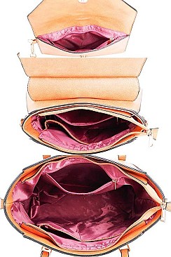 3 IN 1 TOTE CROSSBODY AND CLUTCH SET