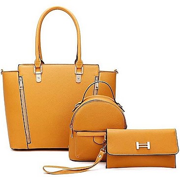 3IN1 MODERN SATCHEL BACKPACK AND CLUTCH SET