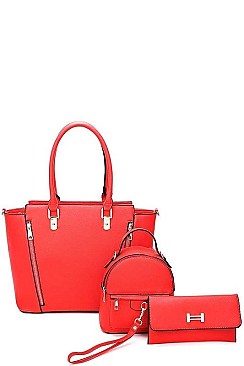 3IN1 MODERN SATCHEL BACKPACK AND CLUTCH SET