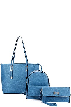3 IN 1 TOTE BACKPACK AND CLUTCH SET