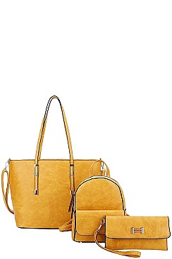 3 IN 1 TOTE BACKPACK AND CLUTCH SET
