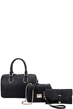 3IN1 FASHION BOSTON BAG CROSSBODY AND CLUTCH SET