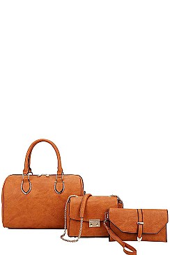 3IN1 FASHION BOSTON BAG CROSSBODY AND CLUTCH SET