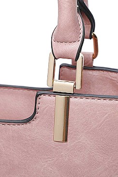 3IN1 SMOOTH STYLISH TOTE BAG WITH MINI BACKPACK AND CLUTCH SET