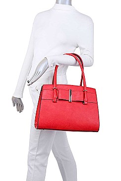 3 IN 1 RIBBON ACCENT SATCHEL BAGS AND CLUTCH SET
