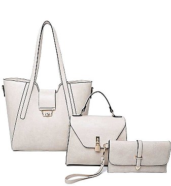 3 IN 1 STYLISH SATCHEL CROSSBODY SET