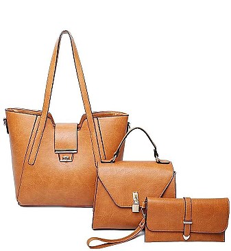 3 IN 1 STYLISH SATCHEL CROSSBODY SET