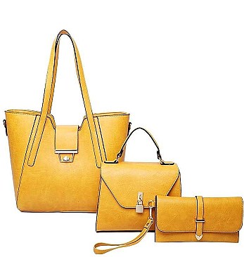 3 IN 1 STYLISH SATCHEL CROSSBODY SET