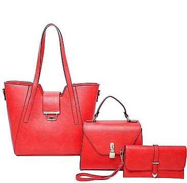 3 IN 1 STYLISH SATCHEL CROSSBODY SET