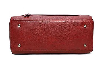 3IN1 FASHION PLAIN CLASSIC MINI DUFFEL BAG WITH MATCHING BAG AND CLUTCH SET