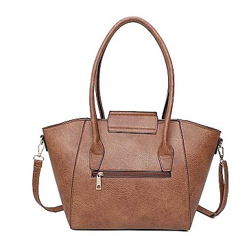3 IN 1 CLASSIC LEATHER DESIGN TOTE BAGS AND CLUTCH SET