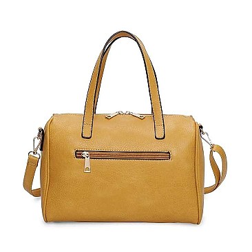 3 IN 1 TRENDY SMOOTH STUD STRAP DESIGN DUFFEL BAG AND CLUTCH SET