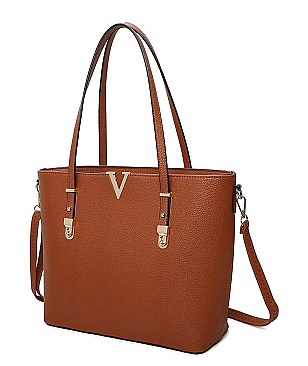 3 IN 1 V ACCENT TOTE BAGS AND CLUTCH SET