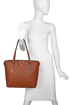 3 IN 1 V ACCENT TOTE BAGS AND CLUTCH SET