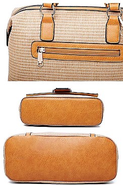 3 IN 1 STYLISH WOVEN SATCHEL SET
