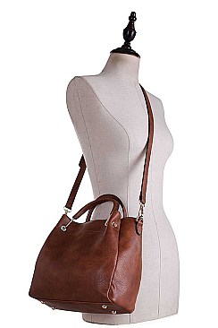 DESIGNER FASHION MODERN SATCHEL WITH LONG STRAP