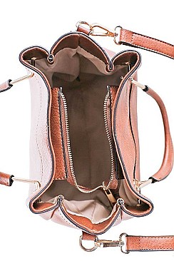 DESIGNER FASHION MODERN SATCHEL WITH LONG STRAP