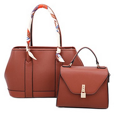 Fashion Scarf Top Handle 2-in-1 Satchel