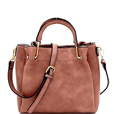 MEDIUM METAL HANDLE BUCKET SATCHEL