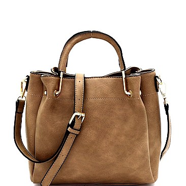 MEDIUM METAL HANDLE BUCKET SATCHEL