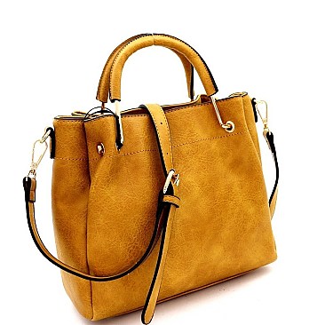 MEDIUM METAL HANDLE BUCKET SATCHEL