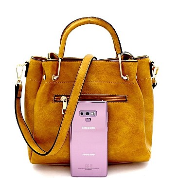 MEDIUM METAL HANDLE BUCKET SATCHEL