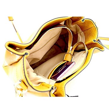 MEDIUM METAL HANDLE BUCKET SATCHEL