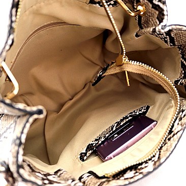 2-Way Leopard Print Medium Satchel