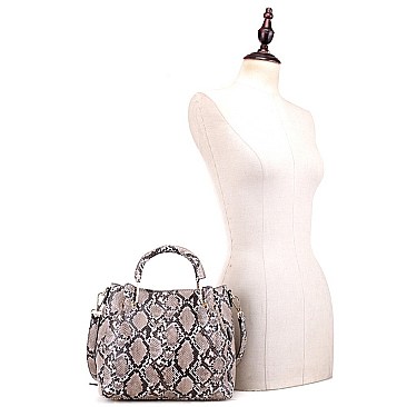 2-Way Leopard Print Medium Satchel