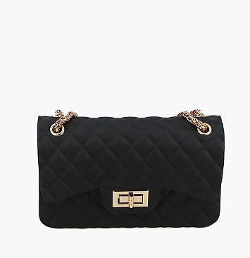 Quilt Embossed Jelly Candy Classic Shoulder Bag