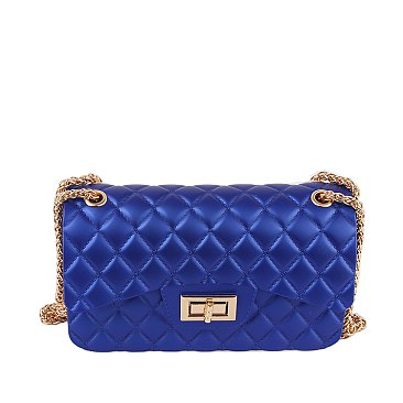 Quilt Embossed Jelly Candy Classic Shoulder Bag