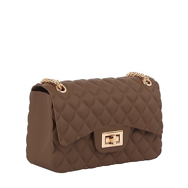 Quilt Embossed Jelly Candy Classic Shoulder Bag